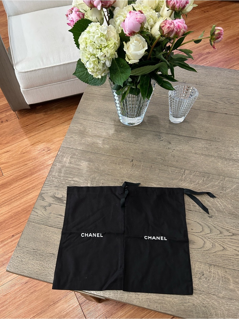 CHANEL Black Shoe Dust Bags